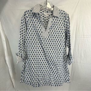 Foxcroft Three Quarter Sleeve Shirt long tunic women’s size 4